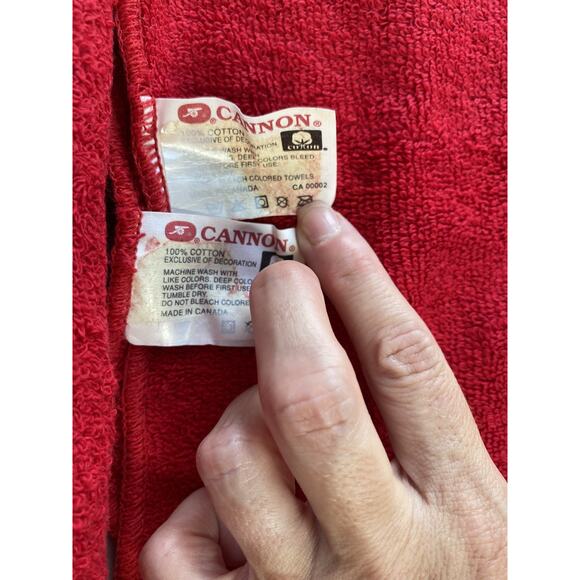 Christmas Towel Set by Cannon Vintage Red & Green Cotton Decorative Novelty XMas - Picture 3 of 10